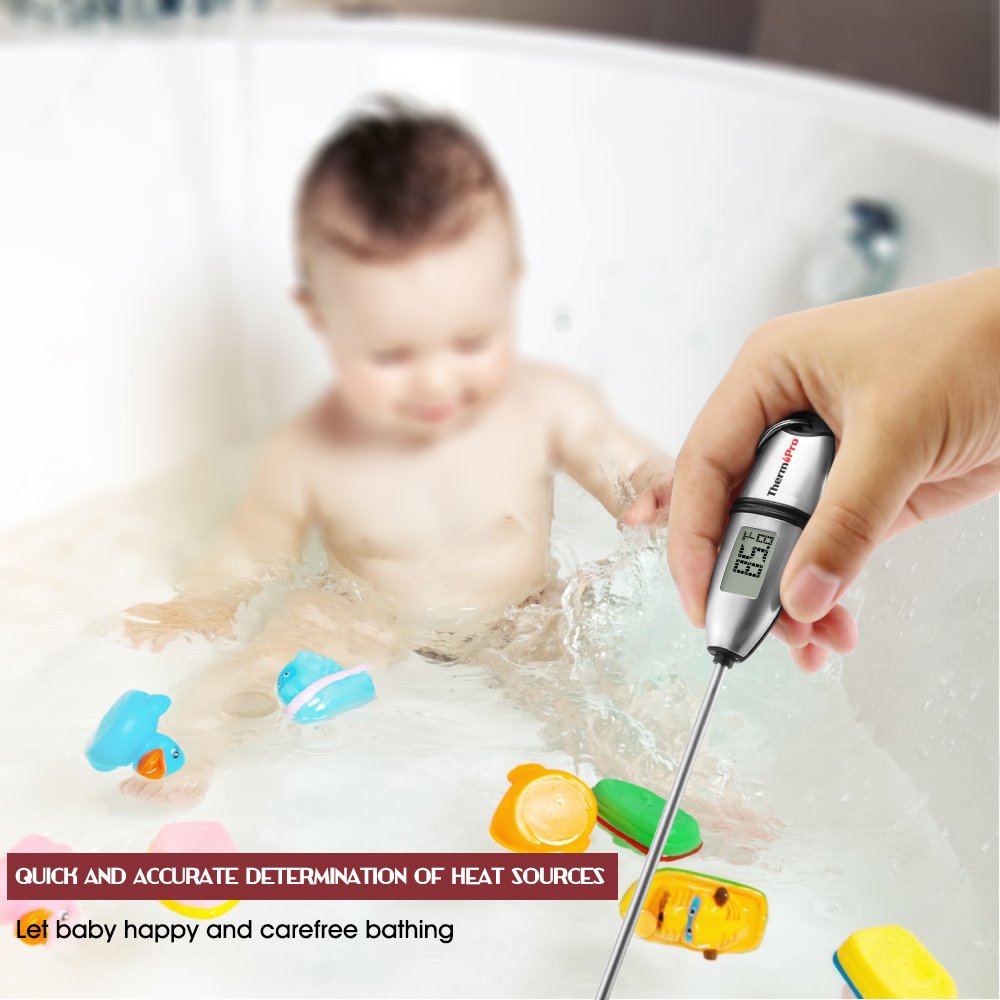 Thermopro Tp-02S(2 Pack) Instant Read Meat Thermometer Digital Cooking Food Thermometer With Super Long Probe For Grill Candy Ki